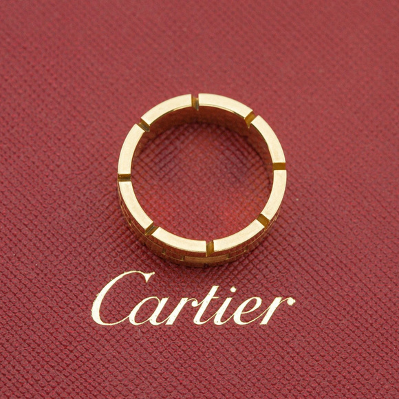 SOLD! CARTIER 18K Yellow Gold Tank Française Ring - Picture 2 of 5